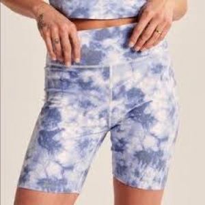 Abercrombie Tie Dye High Rise Biker Shorts